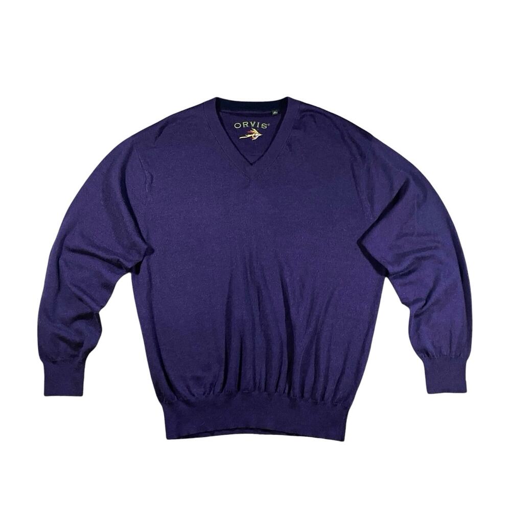 Orvis Merino Wool V-Neck Everyday Sweater - XL